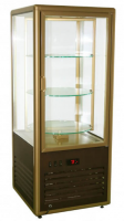 Витрина холодильная полюс carboma r120cвр (вентилируемый), вращающиеся стеклянные полки 